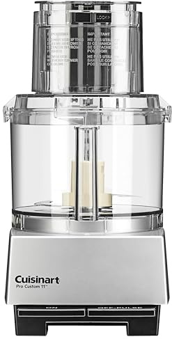 Cuisinart Food Processor, Dishwasher Safe 11-Cup Food Processor with Slicing & Shredding Discs, Cuisinart Pro Custom 11 Stainless Steel Electric Chopper & Kitchen Food Processor, Chrome, DLC-8SBCYP1