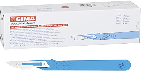 GIMA - Sterile Einweg-Skalpelle, Standardmodell, Nr. 24, 10er-Pack, 27068