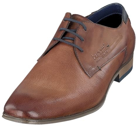 bugatti man Herren sportliche Schnürer, Männer Schnürhalbschuhe,schnürschuhe,Sneaker,Halbschuhe,Freizeitschuhe,Men's,Cognac (6300),40 EU/EU UK