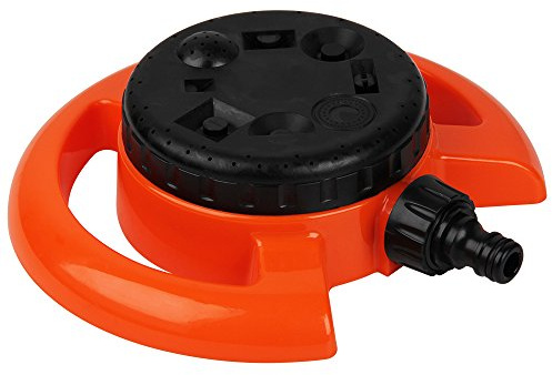 GARDEBRUK® Rasensprenger 8 Sprühvariationen Sprengweite 6m Schlauchadapter Garten Viereckregner Schwenkregner Sprinkler