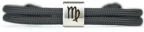 KOMIMAR Personalisiertes Sternzeichen Armband, Wunschgravur, Surfer Armband, Partnerarmband, Namensarmband, Armband mit Gravur, zodiac, Glücksbringer