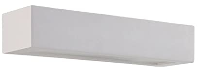 Wall Light 'Arya' dimmable (Modern) in White Made of Plaster/Clay for e.g. Living Room & Dining Room (2 Light Sources, G9) from Lindby | Wall Lighting, Wall lamp