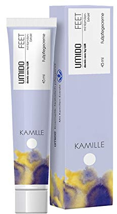 4 Stück Set Aktion UMIDO Fuß-Creme Set 45 ml Kamillen-Extrakt | Fußbalsam | Fußlotion | Pflegecreme | Fußpflegecreme