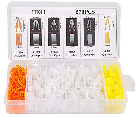 Auto Befestigung Clips, 270 Teile Universal Autokonsolen Armaturenbrett Verkleidung Clips Nieten Schnallenverschluss Kit Kunststoff Halterung Niet