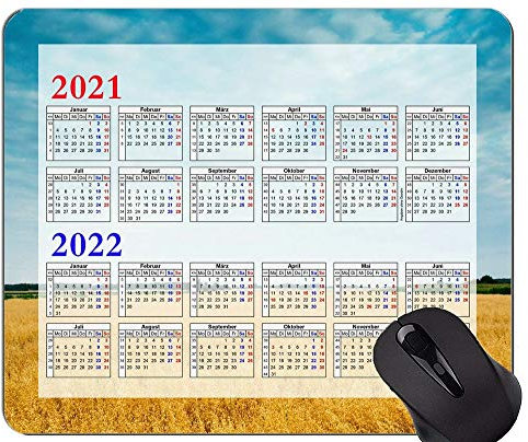 2021-2022 Kalender Mauspad Gaming Mauspad, Sky Field Landwirtschaft Cornfield Mousepads