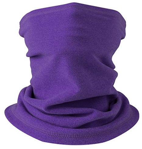 HEGCOIIE Neck Warmer Snood for Men & Women,Winter Neck Gaiter Fleece Bandana Face Covering Mask Windproof Neck Scarf Neckwear for Outdoor Sports Motorcycle Skiing Running Cycling (Purple)