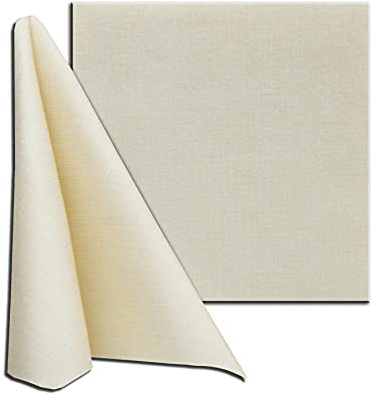 Tovaglioli Monouso Easy in TNT simile al tessuto, Made in Italy trama tipo lino, resistenti e assorbenti - 30x40cm 800 pz, Champagne