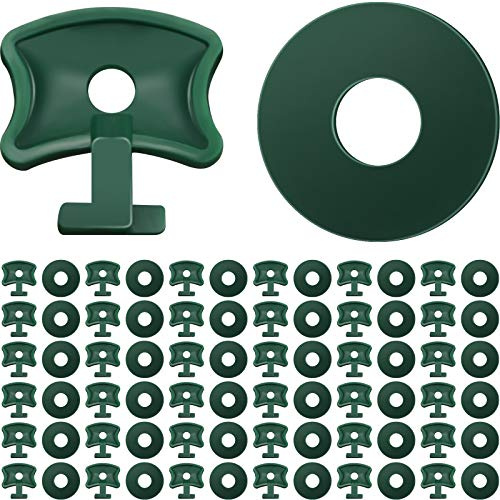 Twist Clips Plastic Fixing Clips and Washers for Aluminium Greenhouse Insulation Netting Shading (100)