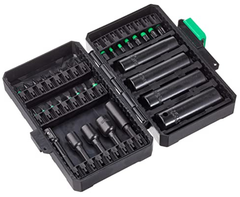 Amazon Basics 33-Piece Impact Screwdriver Bit Set (Previously Denali brand)