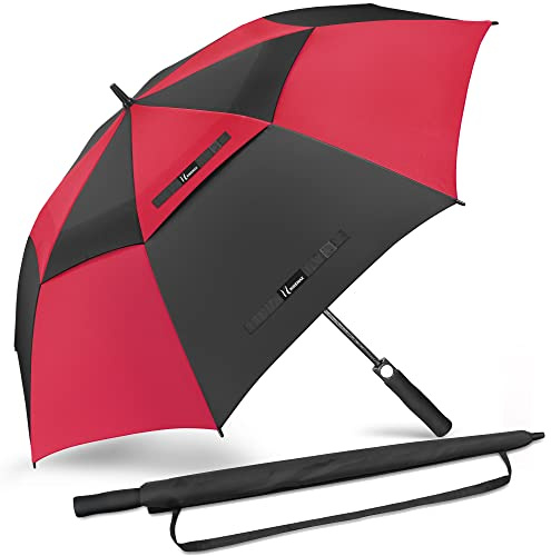 NINEMAX Golf Regenschirm Groß Sturmfest XL/XXL,Großer Regenschirm Sturmfest | Stabil Golfschirm Gross für Herren Damen 2 Personen