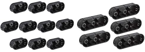 Meister Schalterdose 2-fach - Unterputz - 45 mm tief - schwarz - 10 Stück - 145 x 75 mm 7460740 & Schalterdose 3-fach - Unterputz - 45 mm tief - schwarz - 5 Stück - 218 x 75 mm 7460750