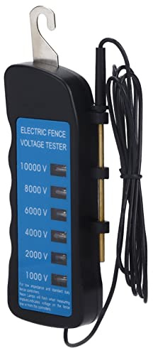 Yosoo Health Gear Electric Fence Voltage Meter, 10000V Waterproof Portable Fence Voltmeter Testing Tool Fence Volt Tester with 6 Light for Farm Livestock Equipment