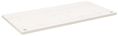 vidaXL Skrivbordsskiva vit 110x55x2,5 cm massiv furu