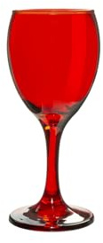 Pasabahce Set mit 6 imperialen Gläsern aus rotem Glas, 19,8 cl