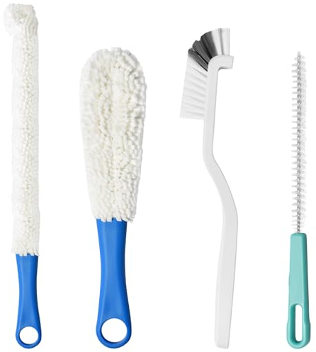 Samulee Set di 4 Spazzola per Bottiglie, Scovolino per Bottiglie Flessibile, Pulisci Bottiglie di Vetro per Oggetti di Casa e Cucina Come Bottiglie di Vino, Champagne, Caraffe e Brocche
