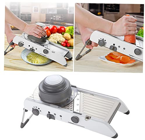 Cabilock Cortadora De Verduras Rallador De Queso Ajustable De Acero Inoxidable Multifunción Máquina Picadora Trituradora
