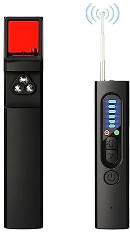 GOOPOOL Wanzen Detektor RF Wireless - Versteckte Kameradetektoren Anti-Spionage-Detektor Käferdetektor GPS Detektor RF-Signal-Detektor Abhörgerätedetektor 5 Stufen Empfindlichkeit für Hotel Heim Büro