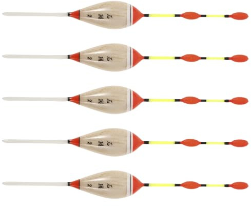 MUSISALY 5pcs Fishing Gear Fishing Floats Bobber Floats Tackle Weighted Bobbers