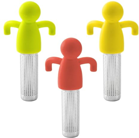 3 Stück Tee-Ei In Menschenform, Kreatives Tee-Ei, Teefilter, Teesieb Aus Edelstahl, Werkzeuge Zur Teezubereitung