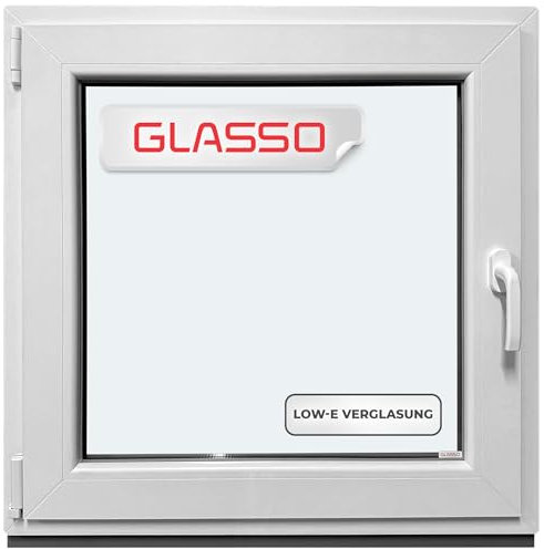 Kellerfenster 100x50 cm 2 fach Verglasung - Alle Größen Kunststofffenster 60mm Profil -Din Links- BxH: 1000x500mm Perfekt für Fenster Gartenhaus, Garagenfenster, Hauskeller mit Dreh-Kipp System