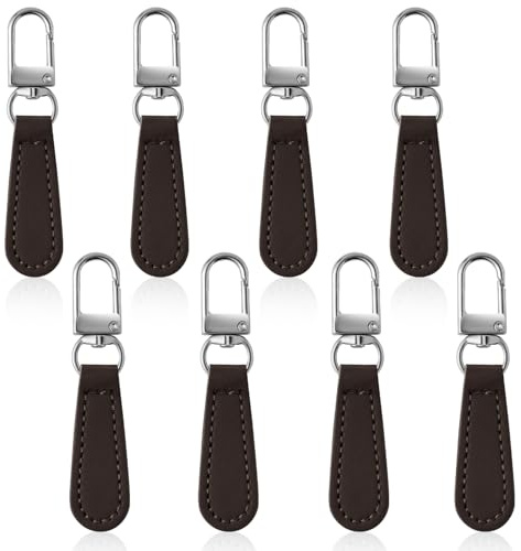 Deoward 8 Stück Reißverschluss Zipper Ersatz Reisverschluss Reparatur Anhänger für Gepäck, Koffer, Rucksäcke, Jacken, Geldbörsen, Handtaschen, Jeans