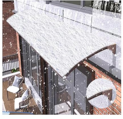 QWEASDF Generisch Vordach mit Seitenteil,Vordach für Haustür mit Seitenteil,Eingangstür Vordach,Solide Polycarbonat-Abdeckung,für DraußEn Hauseingang,Mit Große Regenrinne(45x300cm/17.7x118in)