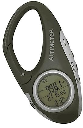BESTonZON Karabiner Höhenmesser Bergsteiger Barometer Thermometer Handgerät Wettervorhersage Tragbar Für Outdoor Wandern Bergsteigen