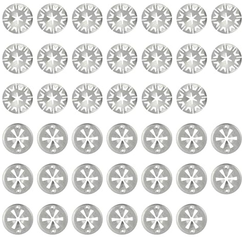 40 Piezas Arandelas de Metal para Coche, Arandelas de Seguridad y Sujeción Térmica, Arandelas de Bloqueo de Estrella de Acero, Clips de Protección Térmica, 30mm para Motor y Carrocería