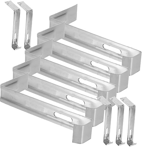 Homoyoyo 20pcs Stainless Steel Roof Tile Fasteners Slip Sheathing Clips Thickened Tile Hooks for Secure Roof Fixing Weather Resistant Durable Siding Clips for Storm Protection