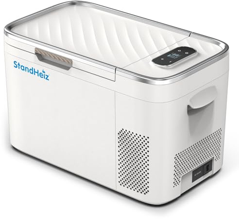 StandHeiz Kompressor kylbox, 25 l – bärbar kylbox, 12 V/24 V/230 V för bil, husbil och camping – energieffektiv, tyst, LED-display