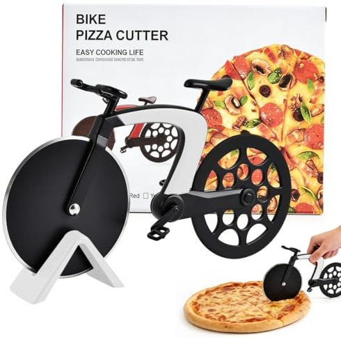 LYITZW 1 Roulette à Pizza en Forme de Vélo, Design Décoratif, Roue Coupante en Acier Inoxydable Super Tranchante pour une Coupe Fluide, Idéal pour Soirées et Dîners en Famille, Décor de Cuisine