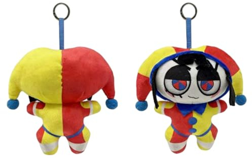 Circus Plüschtier SchlüSselanhänger Anime Pomni SchlüSselanhänger Plüschfigur Stofftier Plüsch Anhänger Circus Anhänger Geburtstagsgeschenk für Fans
