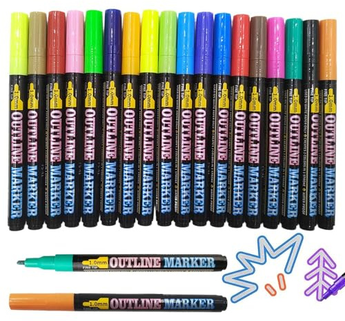 Highlighter Markörer - Highlighter Fluorescerande pennor i blandade färger | Färgade markörpaket | för konstnär, vuxen, markering, journaling, ritning, studieanteckningar, skola, kontor, hantverk