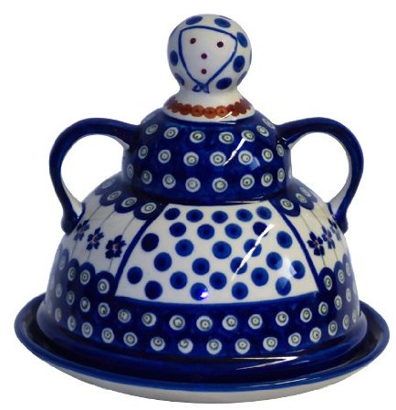 Original Bunzlauer Frau/Cheese Bell Ø 17.4 cm – decor 166 a