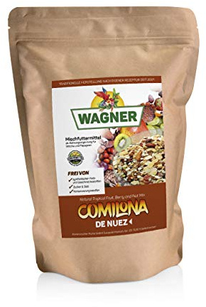 Wagner's | Comilona de Nuez - Nuss- und Beeren für Papageien | Ergänzungsfutter, Futtermix ohne Zusatzstoffe | 2,5 kg