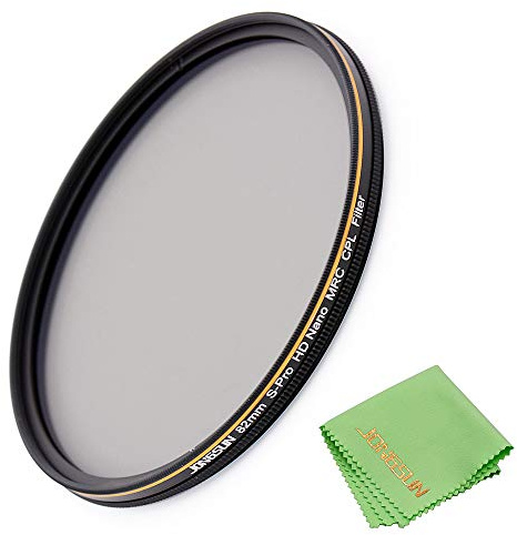 Jongsun 82mm Polarizador Filtro, Circular Polarizer Filter, S-Pro HD Nano MRC16, 16-Capas Multicapa, Vidrio óptico NITTO AGC, Filtro CPL para Lente De Cámara