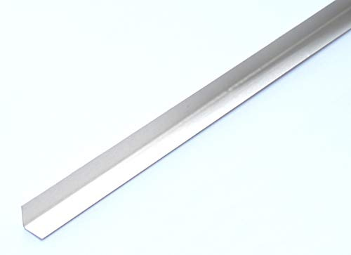 Edelstahl- Innen Winkel 2000mm lang, 0,8mm stark, Eckenschutz Kantenschutz Kantenverkleidung als Schutz für Mauerecke Wandecke Türrahmen Säulenschutz in Büro Gastronomie Laden (15 x 15)