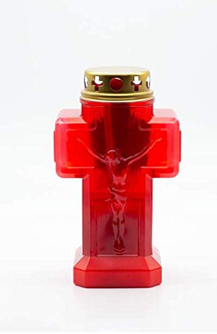 CERO VOTIVO ELETTRICO CROCE- DURATA 365 GIORNI- LUMINI- CANDELE