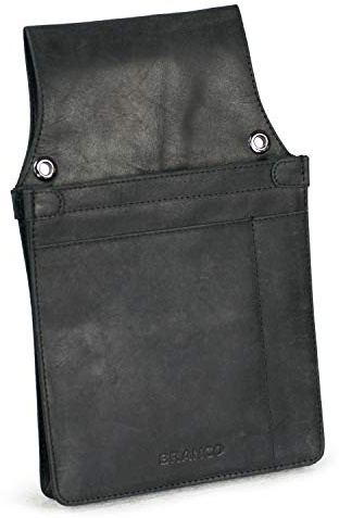 Profi Kellnerholster Kellnerhalfter, Echt-Leder, Schwarz, Branco 41433