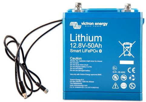 Victron Energy LiFePO4 Batterie 12,8V 50Ah Smart - Lithium-Eisenphosphat-Akku mit Bluetooth