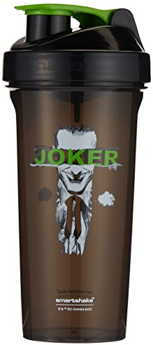 Smartshake Lite The Joker Protein Shakes Flasche 800ml - BPA frei Auslaufsicher Gym Smart Shaker Flasche Cup für Proteinpulver, DC Comics Batman Joker Merchandise Geschenke
