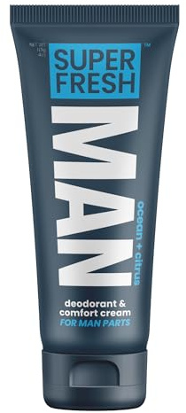 Super Fresh Ball Deodorant Lotion for Men Groin Butt and Body Hygiene Cream Controls Odor Prevents Chafing Aluminum Free Daily Freshness and Comfort Lotion Formula in Convenient 4 oz Tube