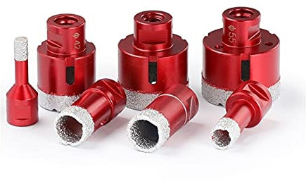 SYHML-SHOP Dry Diamond Drill Core Bit, 6-80mm Vacuum Brazed Diamond Drilling Core Bits M14 Thread Porcelain Tile Drill Bits Granite Marble Stone Hole Saw (Hole Diameter : 42mm)