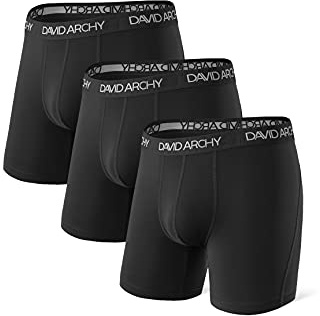 DAVID ARCHY Boxershorts för män underkläder mjuka män kalsonger, luftgenomsläppliga och bekväma multipack retroshorts för vardag, S