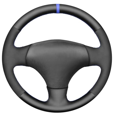 MEWANT Lenkradbezug für Mazda MX-5 MX5 Miata NB Lenkradhülle aus Echtleder&Kohlefaser per Hand Nähen