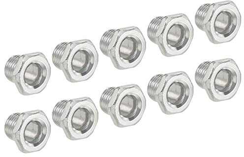 sourcing map 15 Stück Lampenstange 11mm Lang M10 Gewinderohr | Sechskant Senkkopf Flachkopf, Galvanisierte Eisen, Für Kronleuchter