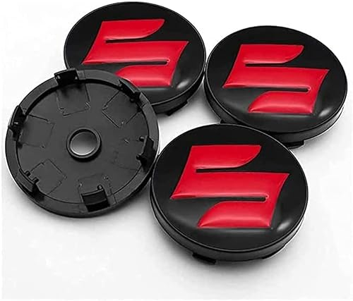 abrupt 4 Stück Auto Radnabenkappen für Suzuki Vitara Ignis Swift Sx4 Across Swace Jimny 56mm, Felgendeckel Nabenkappen Staubdicht Verschleißfest Radkappen Wheel Caps Nabenkappen Mit Logo Auto Zubehör