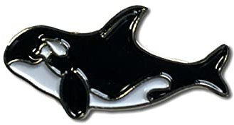 GBJUK Orca Killer Wal Meer Tier Emaille Anstecknadel Anstecknadel mit Schmetterlingsverschluss auf der Rückseite, Metall