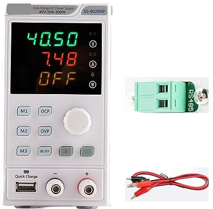 DELURA DC power supply Laboratory DC Power Supply Unit Adjustable 4 Digit Mini Lab Bench Power Supply Source Memory Function Voltage Regulator Multi protection (Color : SS-4020HP)