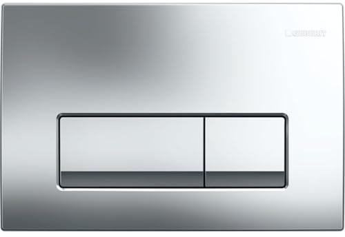 Geberit Betätigungsplatte Delta50 für Zweigriff-Spülung 115.119.21.1 Chrom glänzend Material Synthetik